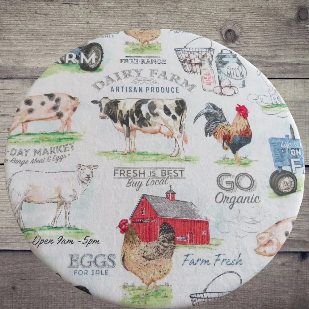 Kitchenaid Bowl Cover, Reversible Farm and Blue Gingham